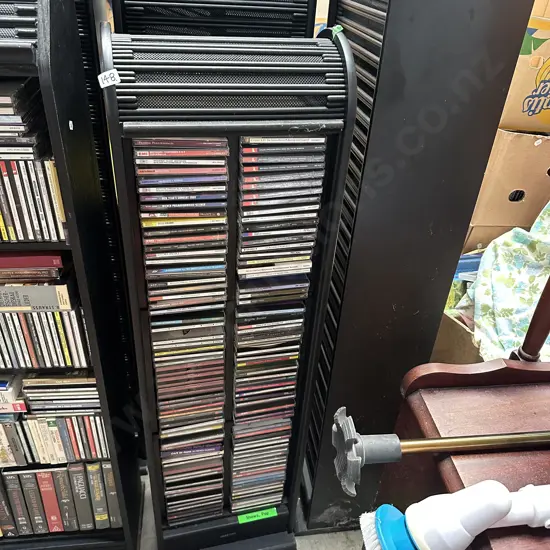 stand of CDs