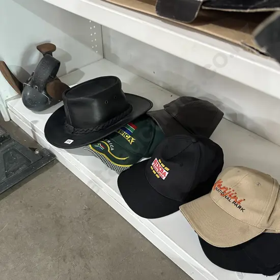 Anvil, ear muffs and hats.