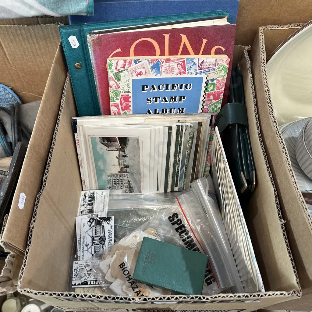 Stamps, cards, coins book etc. Image 1++