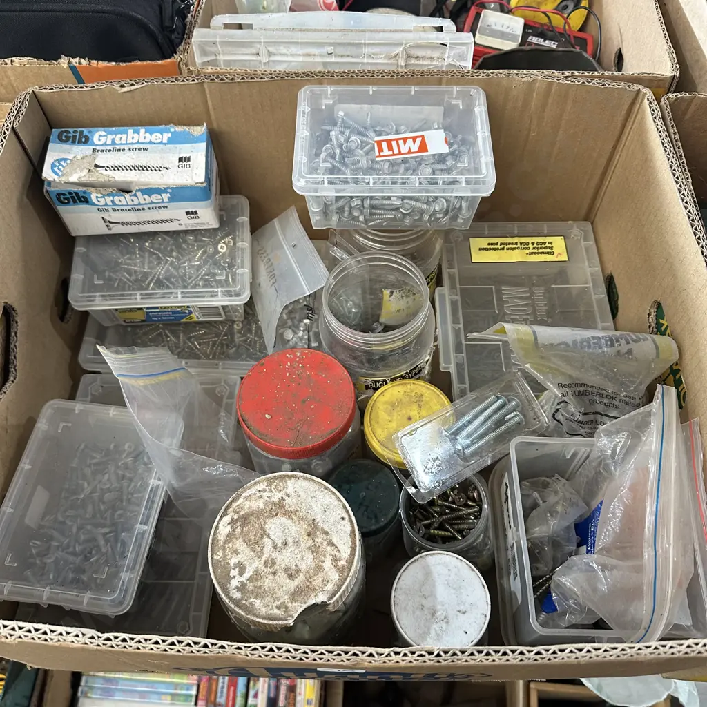Containers of screws and nails etc. Image 1++