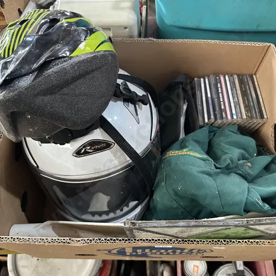 Helmets, CDs, overalls and stained glass etc.