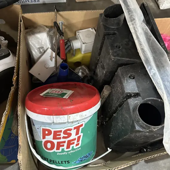 Rodent control, electrical and tools.