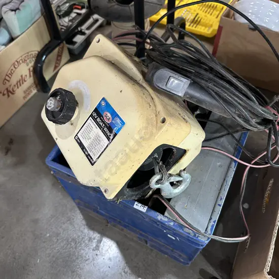 Boat winch and wiring.