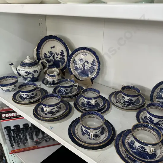shelf lot of china.