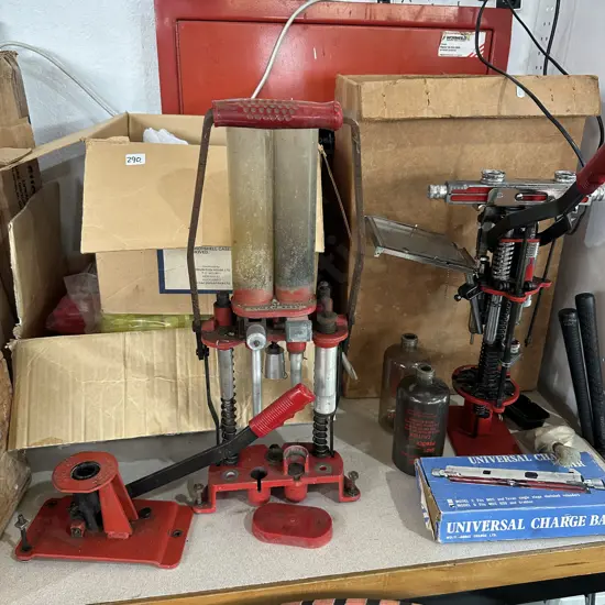 Shotgun cartridge reloading equipment etc.
