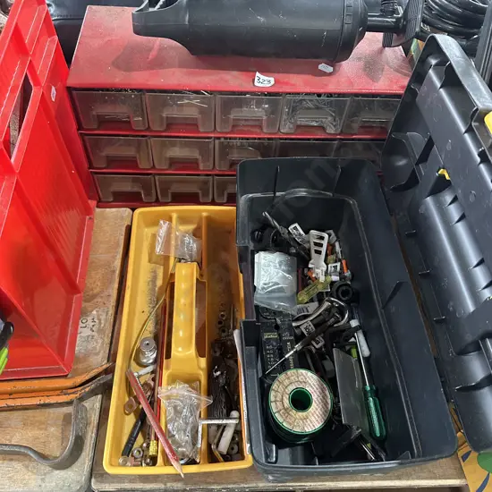 tool box & parts drawers plus contents
