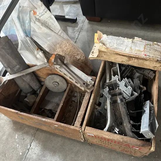2 box lead and sinkers, brackets, pellets