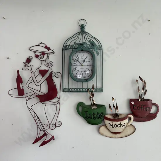 metal wall art inc clock