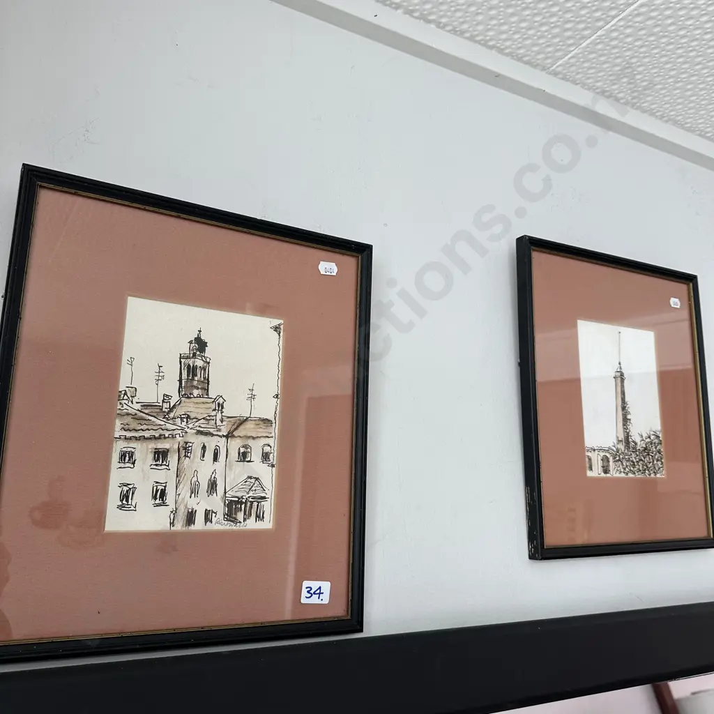 Pr of Robert Walls signed Inks Image 1++