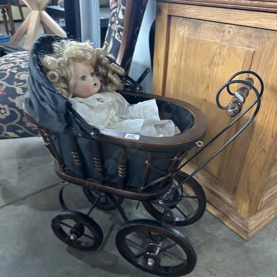doll and reproduction pram
