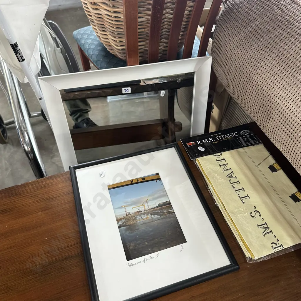 mirror, Titanic flag and photo Image 1++