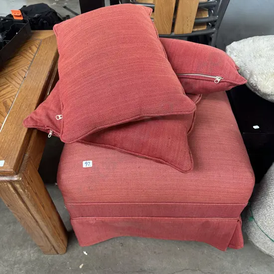 footrest on casters plus cushions