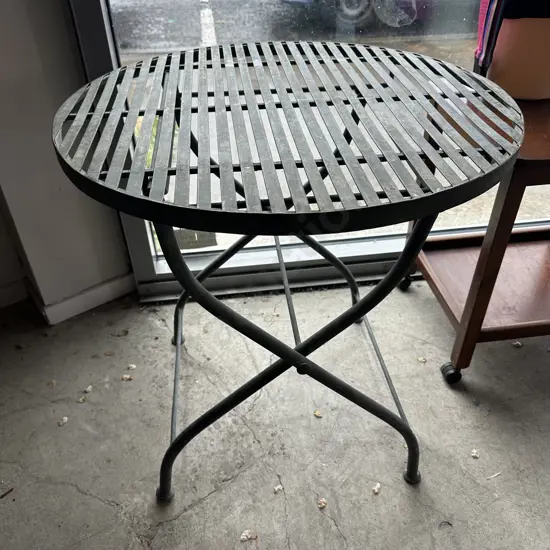 metal folding outdoor table
