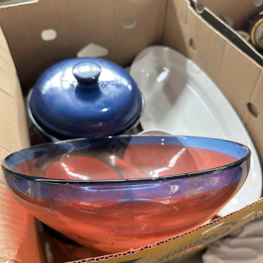 signed artglass bowl etc Image 1++
