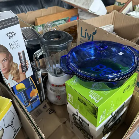 blender, vege shreader, curlers, peeler etc