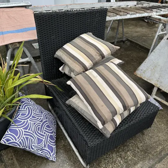 outdoor cushions and average chair