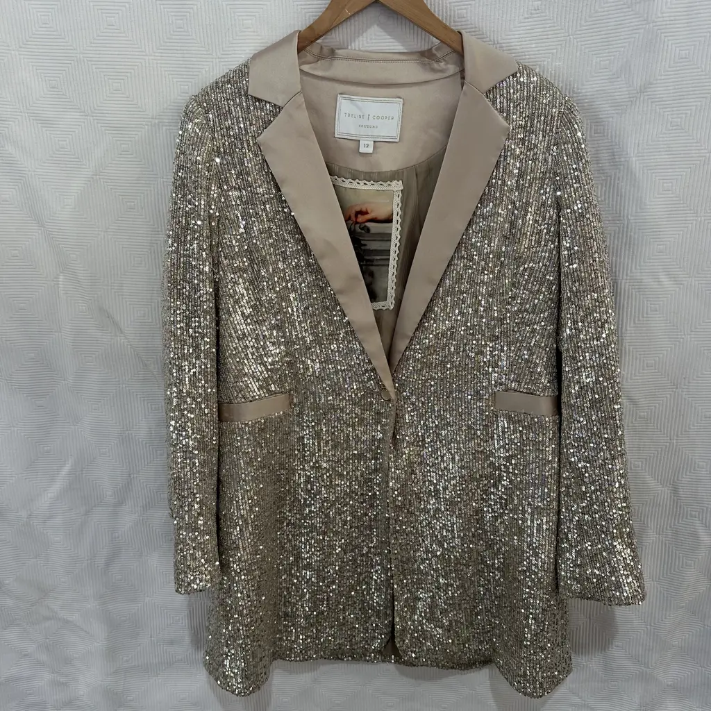 Trelise Cooper Couture  "But First Champagne "  jacket size 12 Image 1++