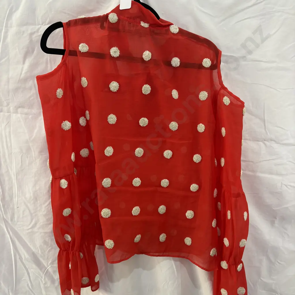 Trelise Cooper "Curate" pokadot blouse size S Image 1++