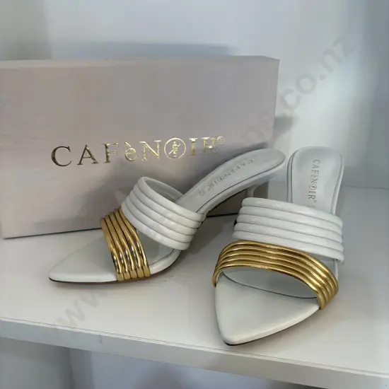 Cafenoir womens bicolor slide sandal s39
