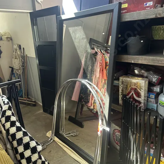 Large framed mirror