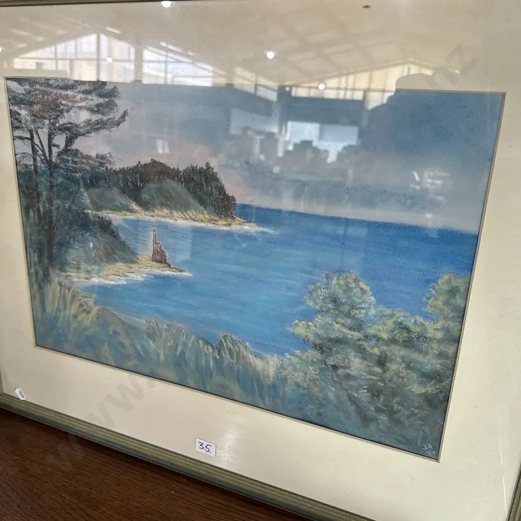 coppermines Kawau islands pastel Image 1++
