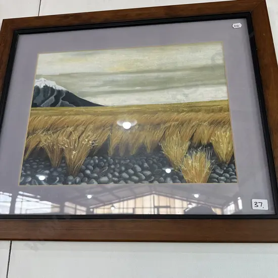 wooden framed picture