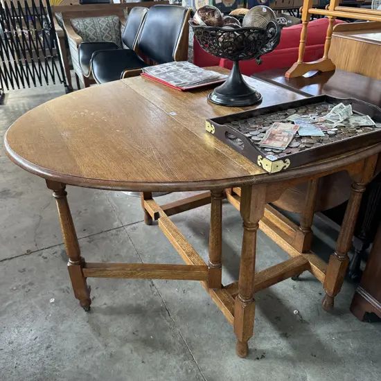 Oak gate legged table