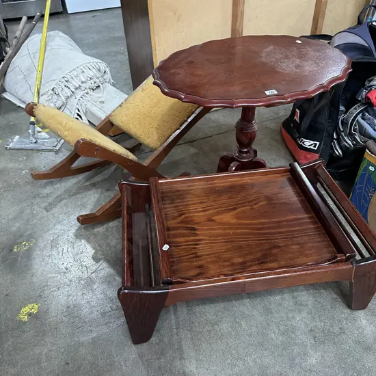 bed tray, wine table, foot rocker
