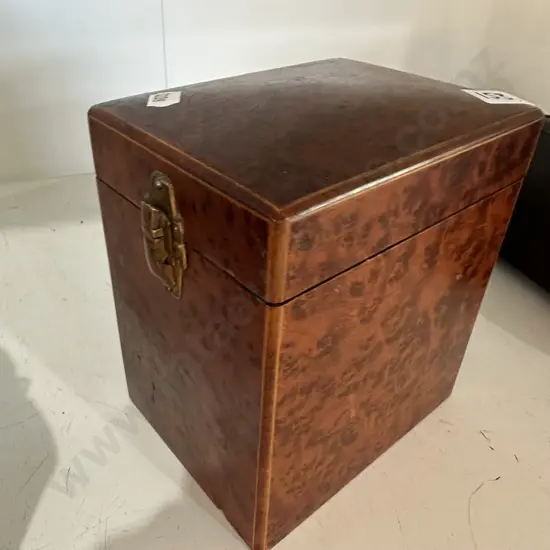 Burr Walnut tea caddy