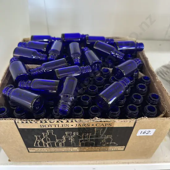 new Blue glass mini bottles