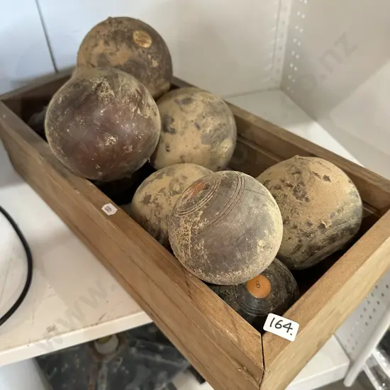 wooden lawn bowls