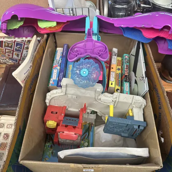 Books and toys.