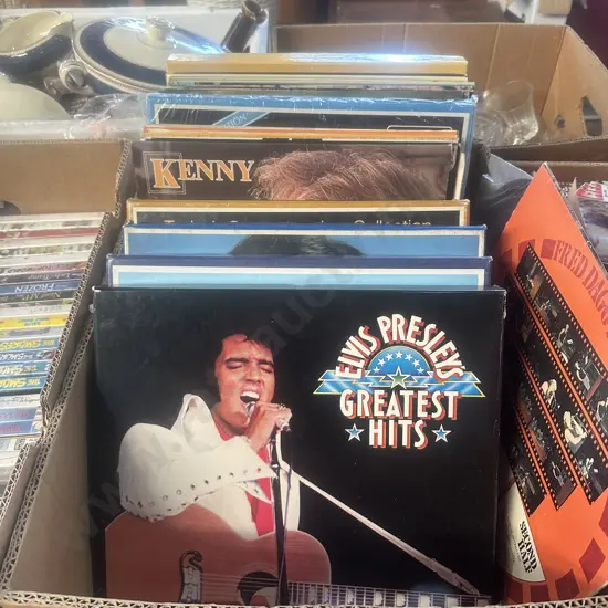 Records including Elvis and Kenny Rogers etc.