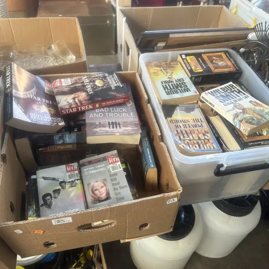 Two boxes of books.