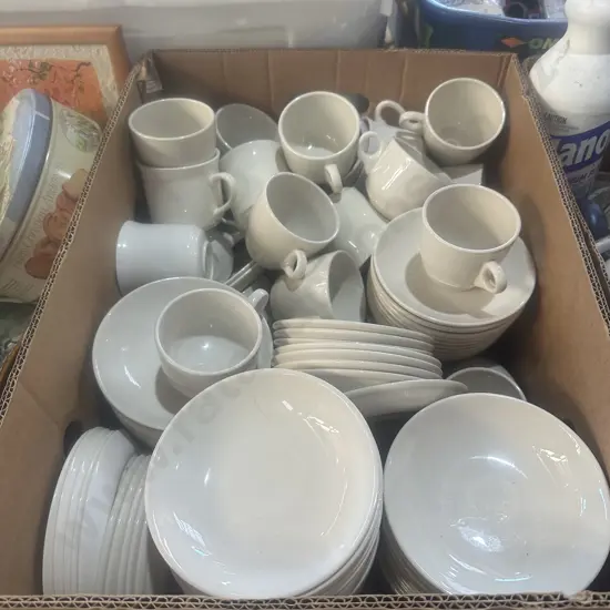 Full box of Crown Lynn.