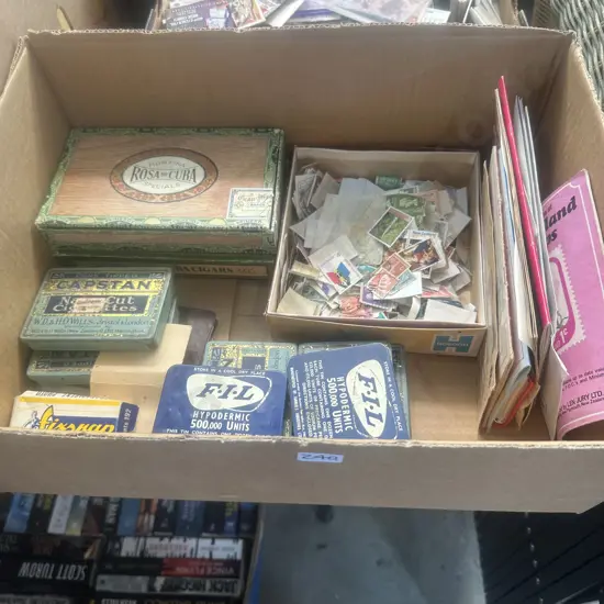 Stamp collection.