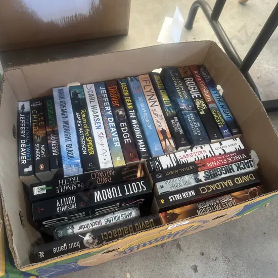 Box of good books.