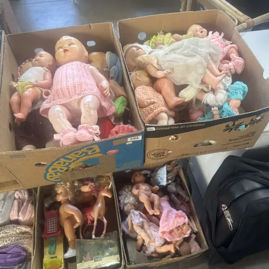4 boxes dolls