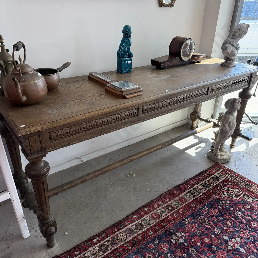 Oak entrance table 2000x600 Image 1++
