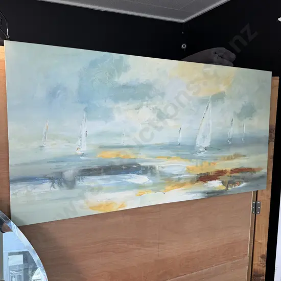large picture with applied paint