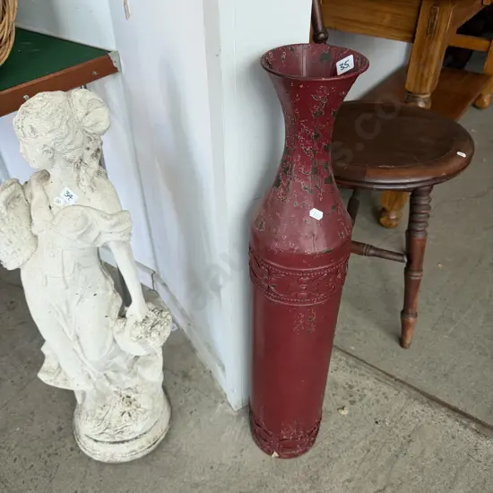 tin floor vase