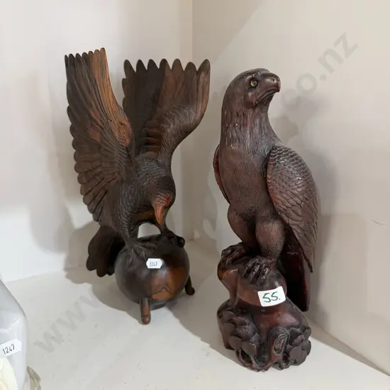 carved hardwood Eagles