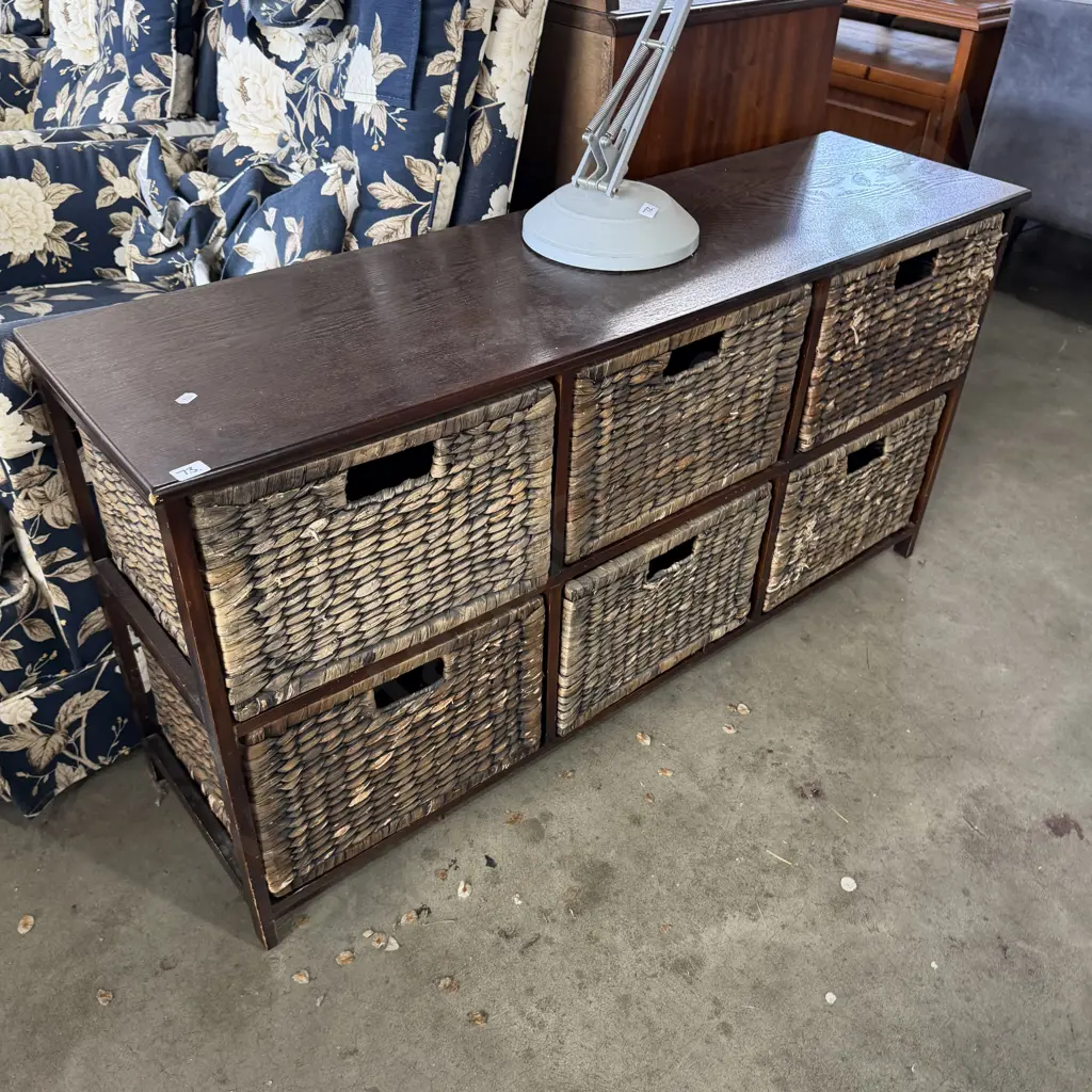 wicker basket shelf Image 1++