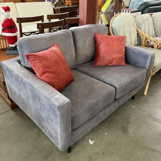 near new 2 seater sofa and cushions (purchased in August)
