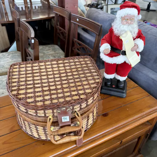 Santa and picnic basket