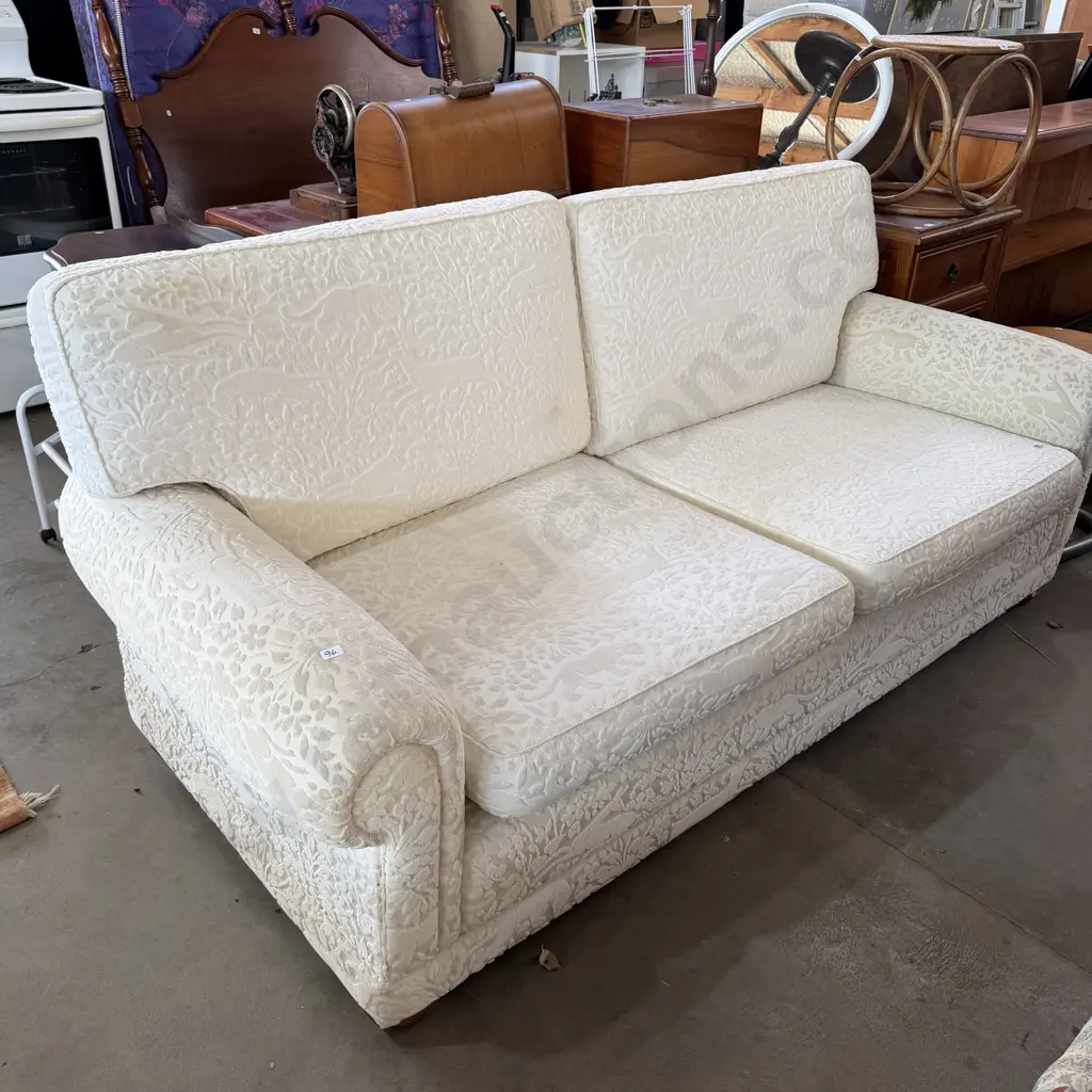 Wilson & Nicholson made in NZ  sofa with jungle animal pattern fabric Image 1++
