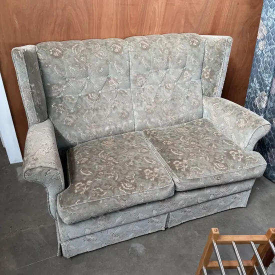 vintage sofa , good covering but needs strapping repair