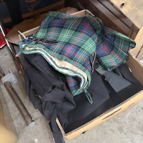 Box of clothes.