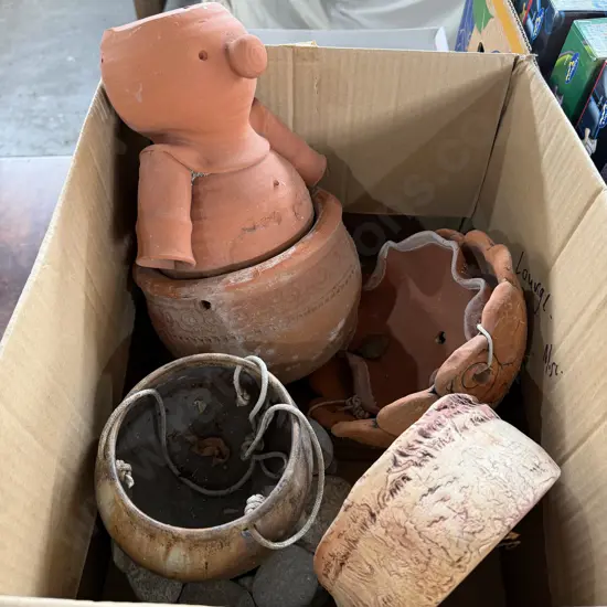 Pottery garden art.