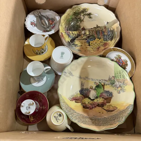 Two Royal Doulton plates etc.